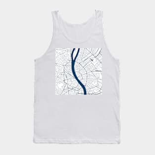 Kopie von Kopie von Kopie von Lisbon map city map poster - modern gift with city map in dark blue Tank Top